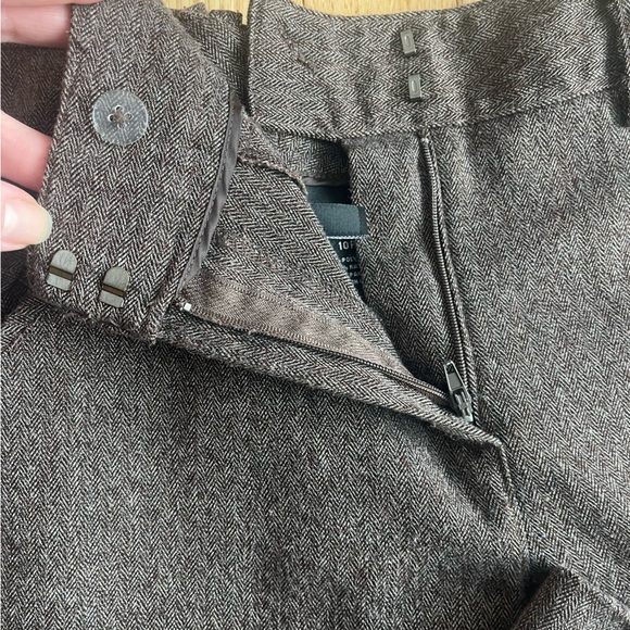 Brown New Directions petite tweed trouser pants work office women’s 10 10P - Picture 11 of 11